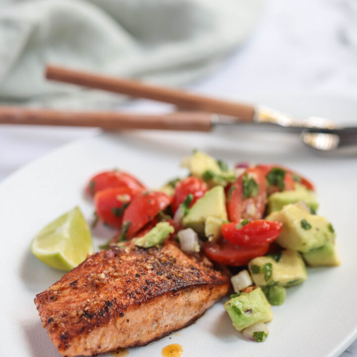 Grilled Salmon with Avocado Salsa