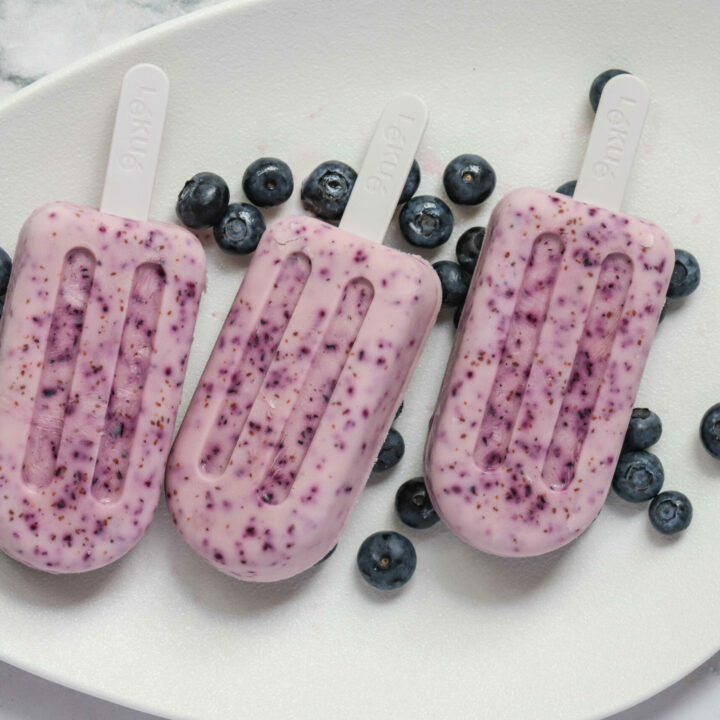 Blueberry Protein Popsicles